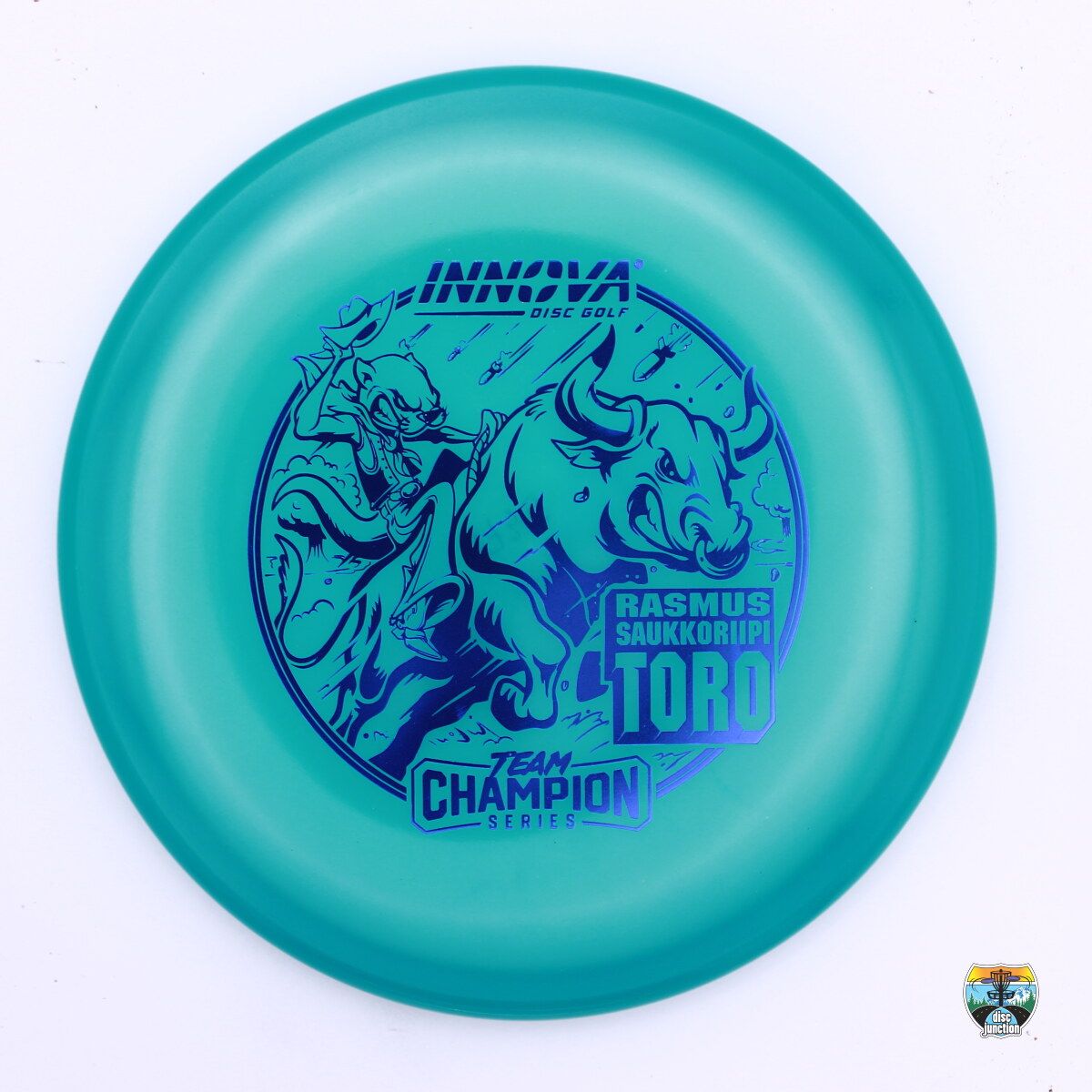Innova Champion Proto Glow Toro 2025 Team Champion Tour Series Rasmus Saukkoriipi, Manufacturer Weight Range: 173-175 Grams, Color: Blue, Serial Number: 0402-0027