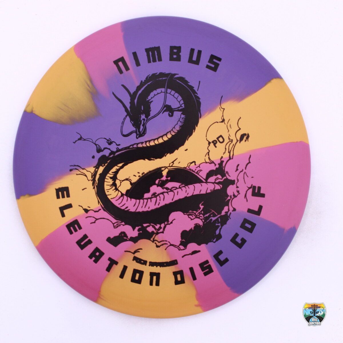 Elevation Disc Golf ecoFLEX Nimbus, Manufacturer Weight Range: 176-179 Grams, Color: Fantasy (Pink/Purple/Yellow), Serial Number: 0336-0008