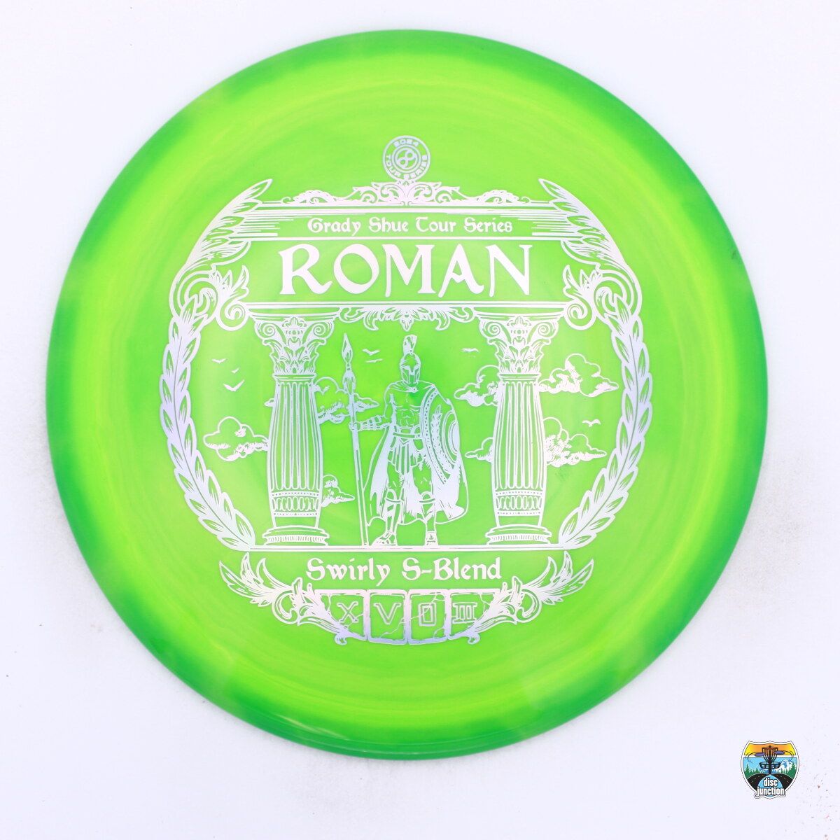 Infinite Discs Swirly S-Blend Roman 2024 Tour Series Grady Shue, Manufacturer Weight Range: 170-172 Grams, Color: Green, Serial Number: 0362-0018