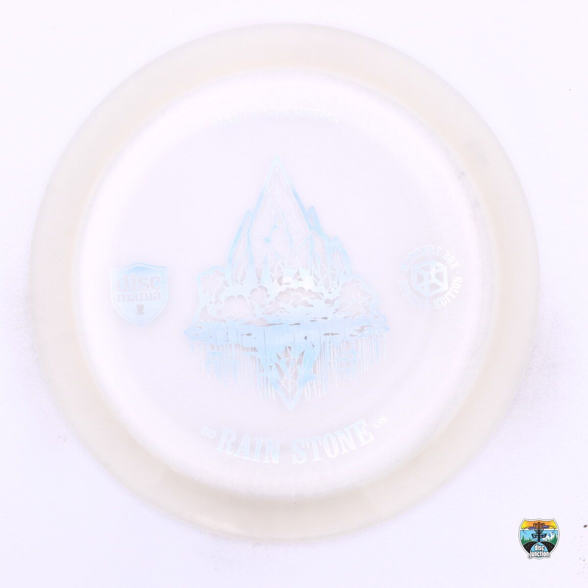 Discmania C-Line Flex 1 Essence Mystery Box Special Edition Rain Stone, Manufacturer Weight Range: 173+ Grams, Color: Clear, Serial Number: 0000-0221