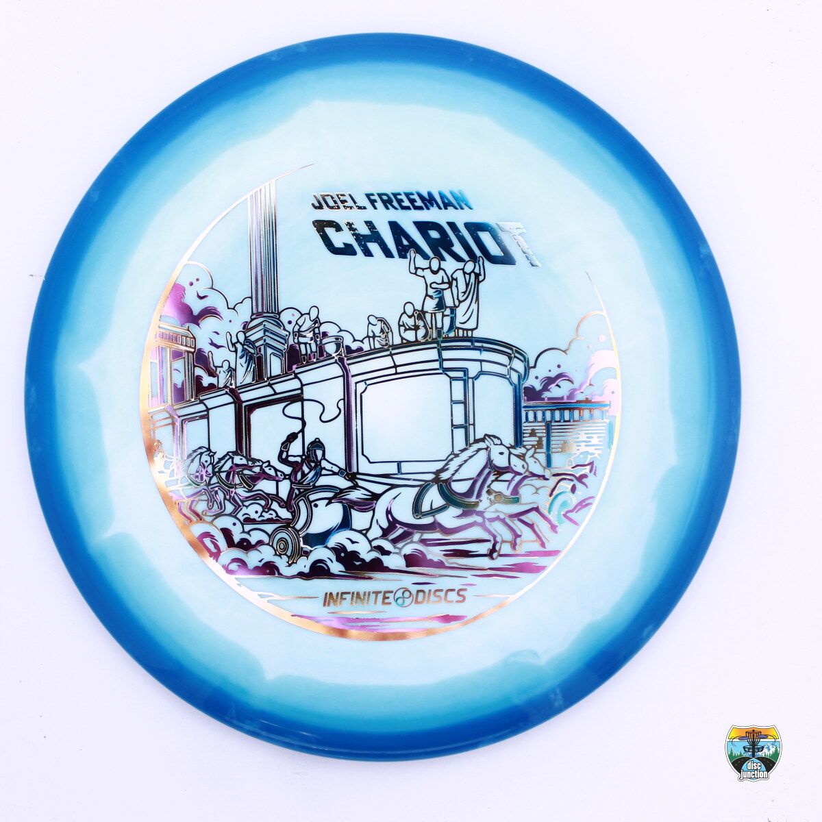 Infinite Discs Halo S-Blend Chariot Signature Series Joel Freeman, Manufacturer Weight Range: 177+ Grams, Color: White/Blue, Serial Number: 0412-0007
