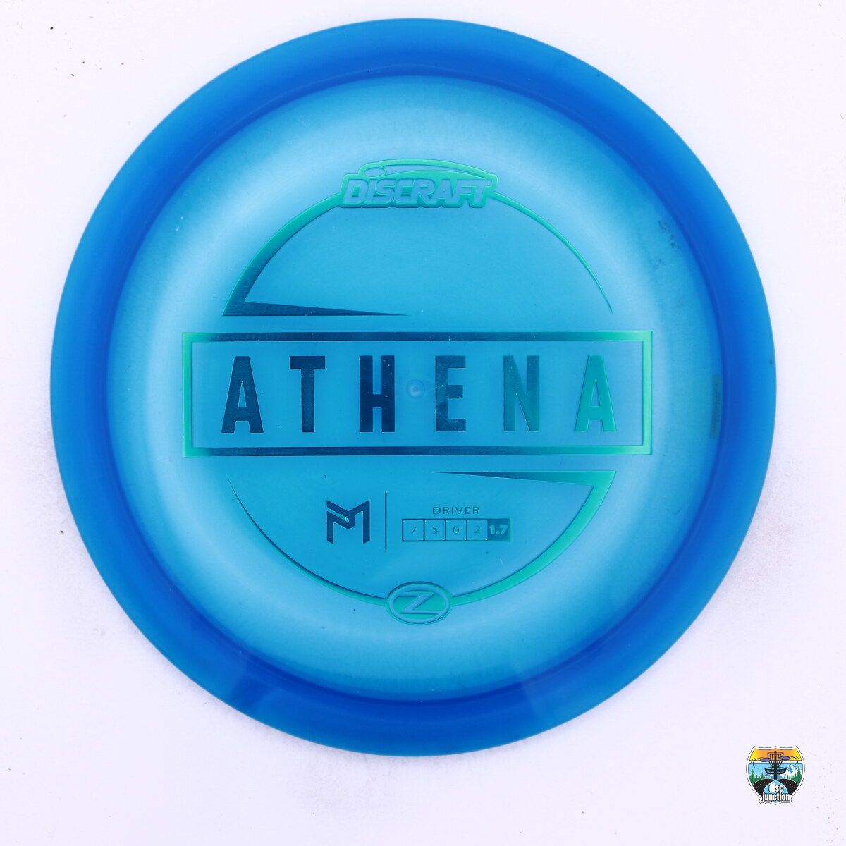 Discraft Z Line Athena Paul McBeth, Manufacturer Weight Range: 167-169 Grams, Color: Blue, Serial Number: 0385-0160