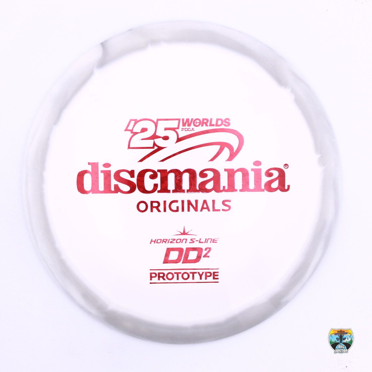 Discmania Horizon S-Line DD2 x Worlds 2025 Prototype, Manufacturer Weight Range: 173+ Grams, Color: White/Silver, Serial Number: 0438-0005