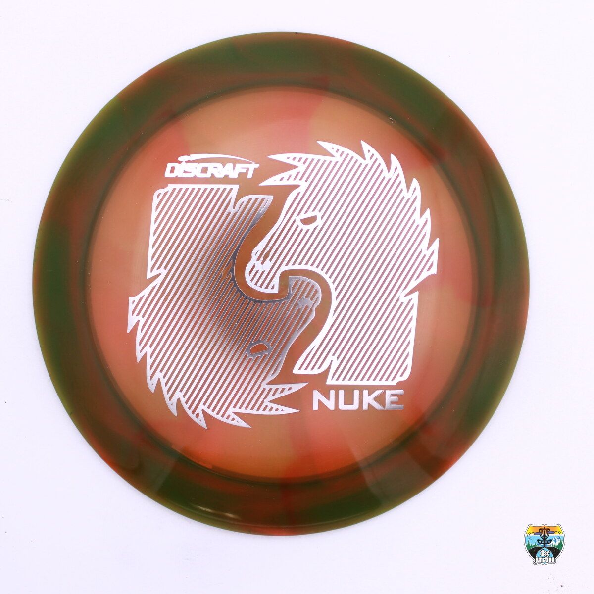Discraft Z Swirl Nuke Dark Horse, Manufacturer Weight Range: 173-174 Grams, Color: Green/Orange, Serial Number: 0000-0284
