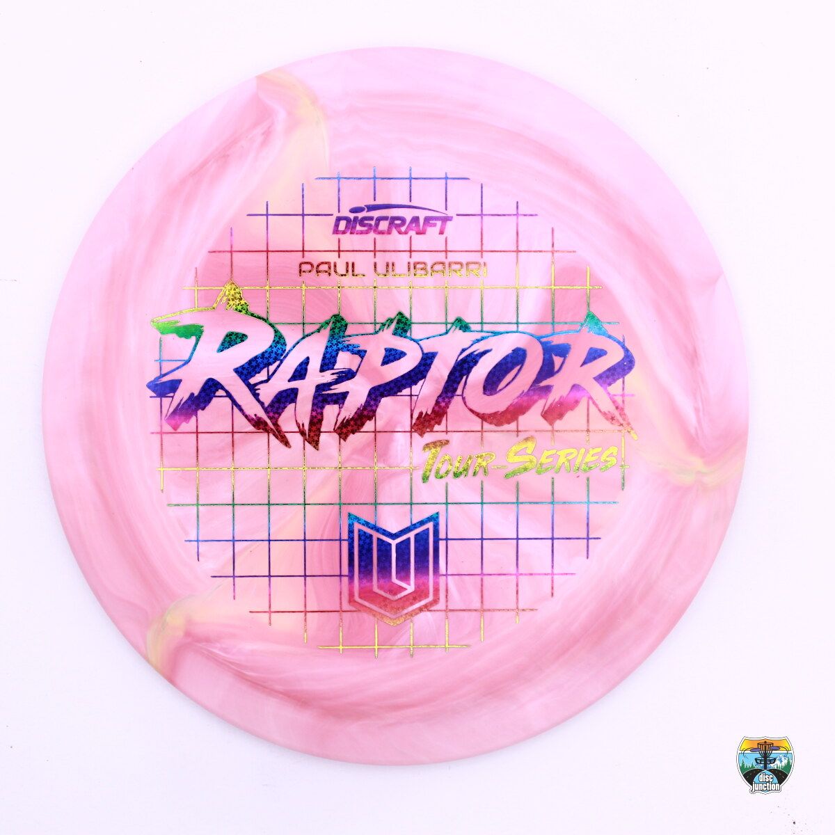 Discraft ESP Swirl Raptor 2022 Tour Series Paul Ulibarri, Manufacturer Weight Range: 173-174 Grams, Color: Pink, Serial Number: 0000-0291