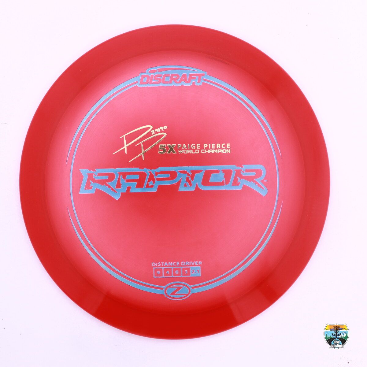 Discraft Z Line Raptor Signature Series Paige Pierce 5x, Manufacturer Weight Range: 173-174 Grams, Color: Red, Serial Number: 0000-0288