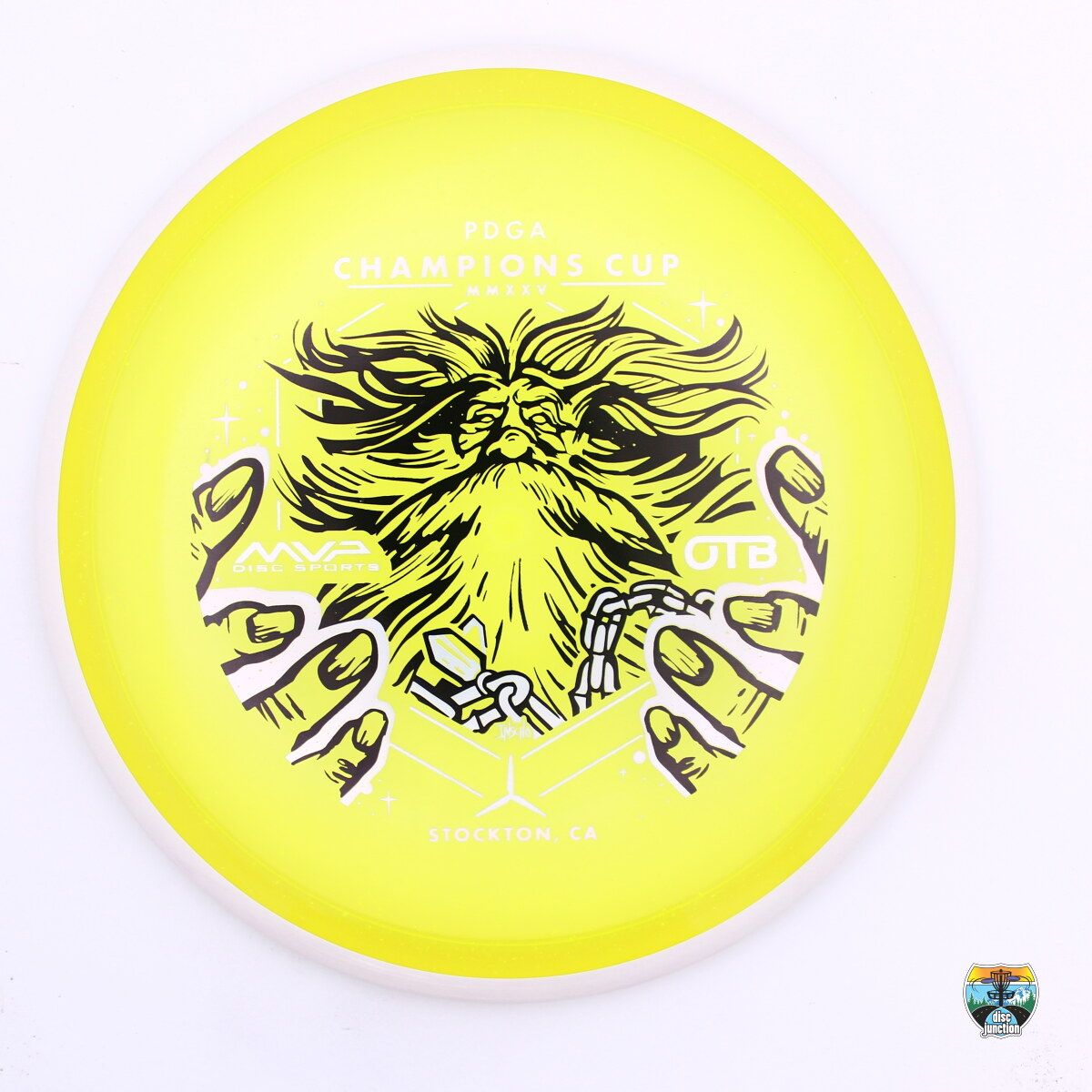 Axiom Particle Glow Proton Hex 2025 OTB Open Champions Cup Edition, Manufacturer Weight Range: 176-179 Grams, Color: Yellow/White, Serial Number: 0425-0034