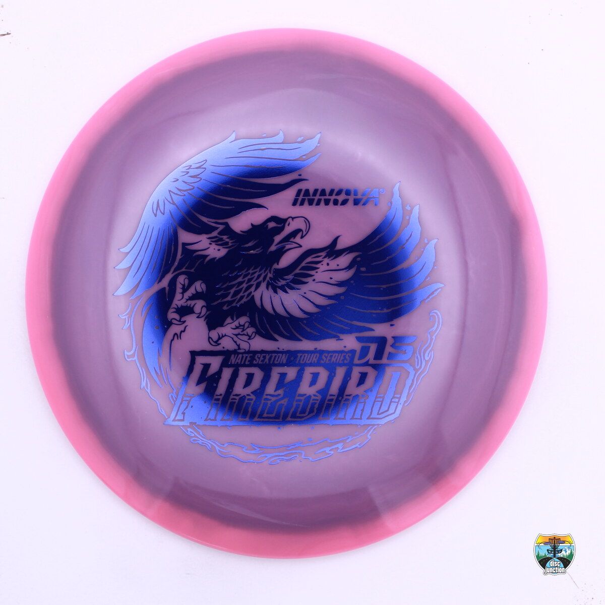 Innova Halo Champion Proto Glow Firebird 2025 Tour Series Nate Sexton, Manufacturer Weight Range: 173-175 Grams, Color: Purple/Pink, Serial Number: 0444-0076