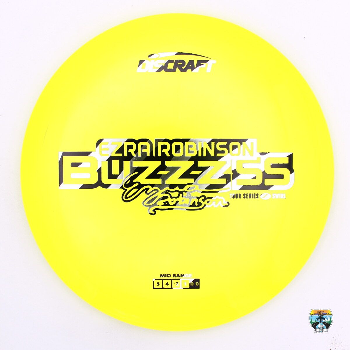Discraft Z Swirl Buzzz SS 2025 Tour Series Ezra Robinson, Manufacturer Weight Range: 177+ Grams, Color: Yellow, Serial Number: 0446-0024