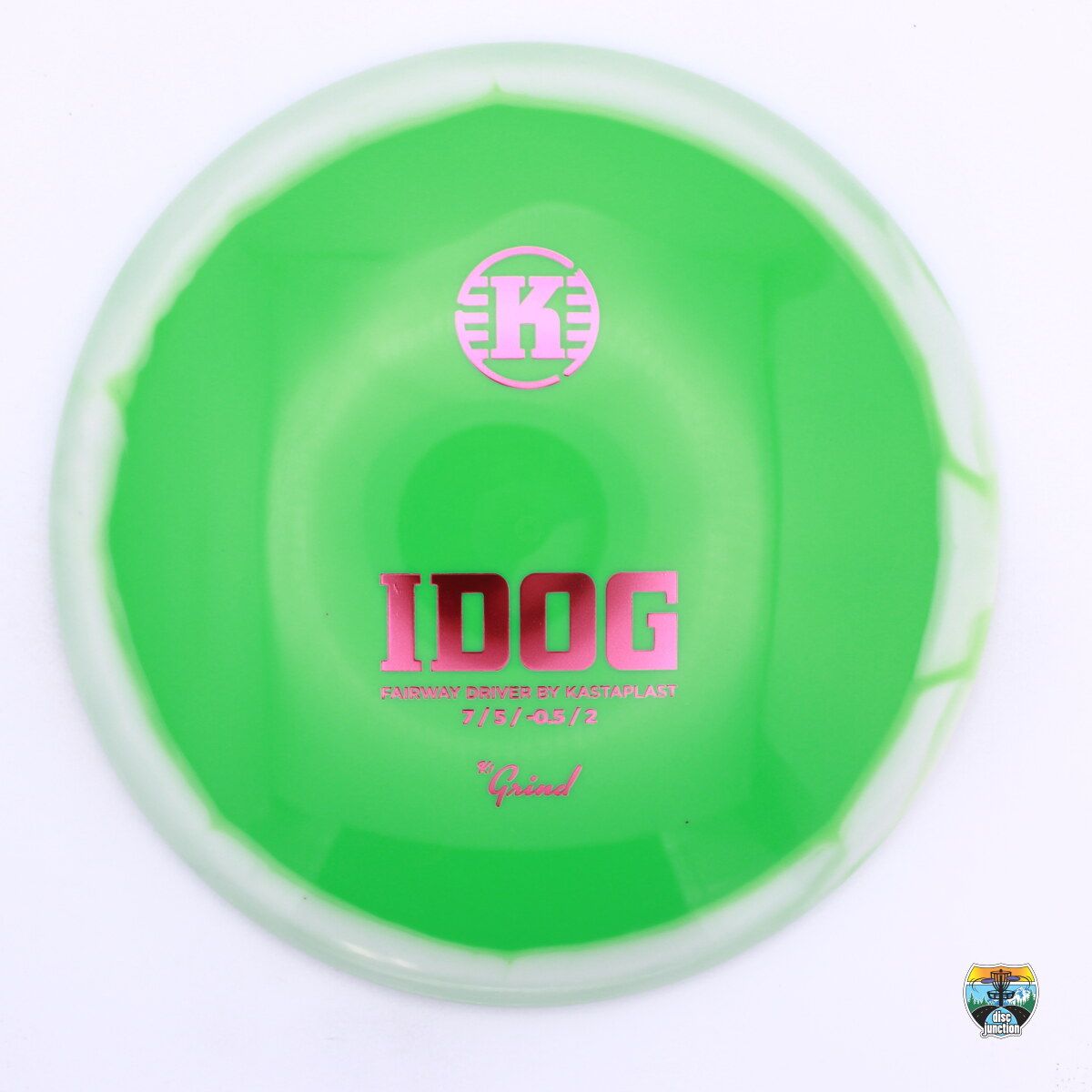 Kastaplast K1 Grind Idog, Manufacturer Weight Range: 173+ Grams, Color: Green/White, Serial Number: 0459-0065
