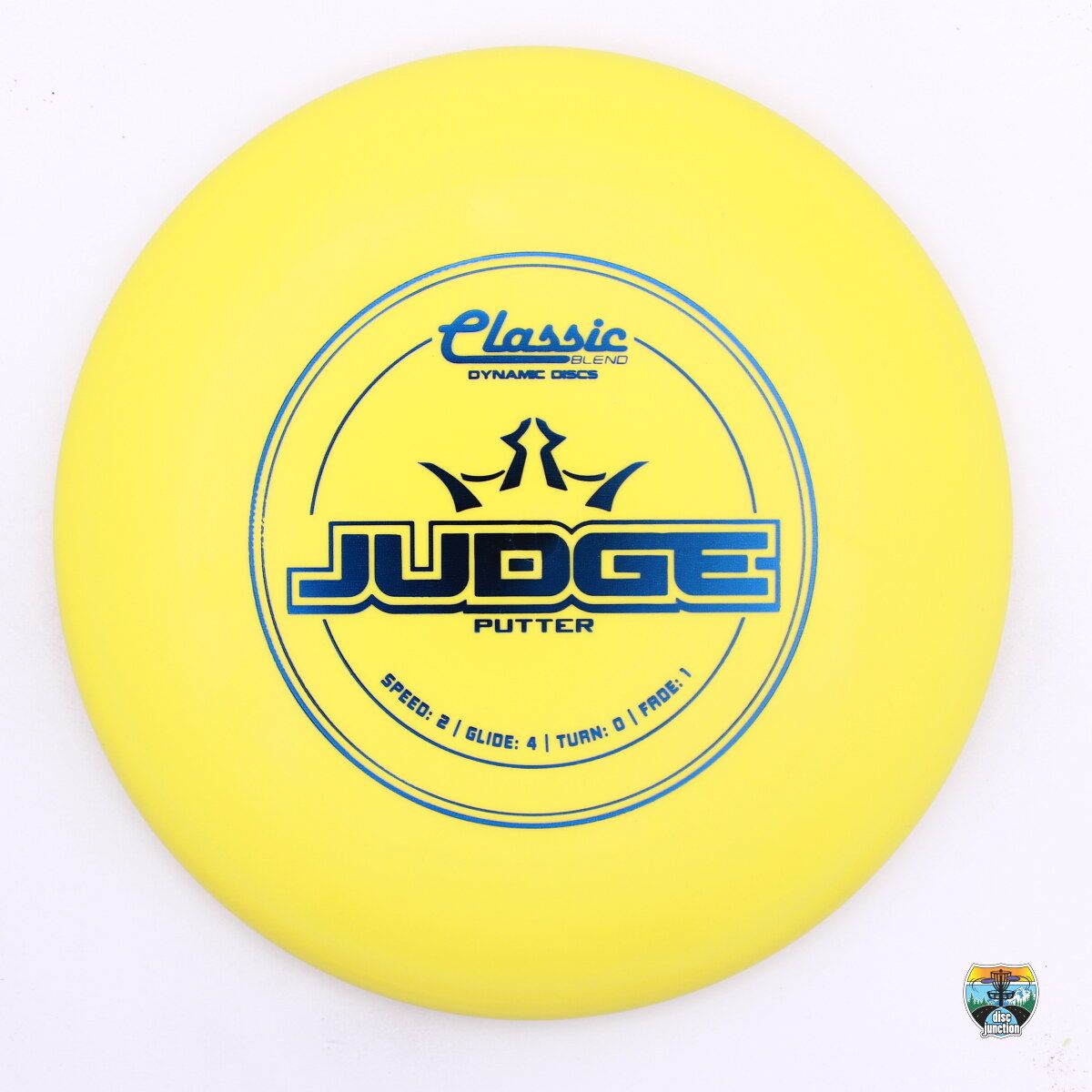 Dynamic Discs Classic Blend Judge, Manufacturer Weight Range: 173+ Grams, Color: Yellow, Serial Number: 0464-0025