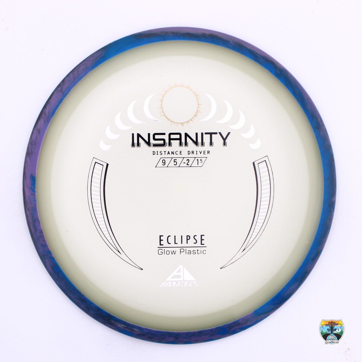 Axiom Eclipse Insanity, Manufacturer Weight Range: 165-169 Grams, Color: Glow/Blue, Serial Number: 0465-0001