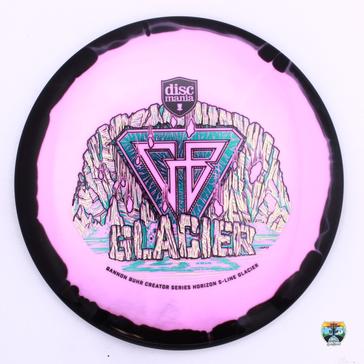 Discmania Horizon S-Line Glacier Creator Series Gannon Buhr Triple Foil, Manufacturer Weight Range: 177+ Grams, Color: Pink/Black, Serial Number: 0469-0001