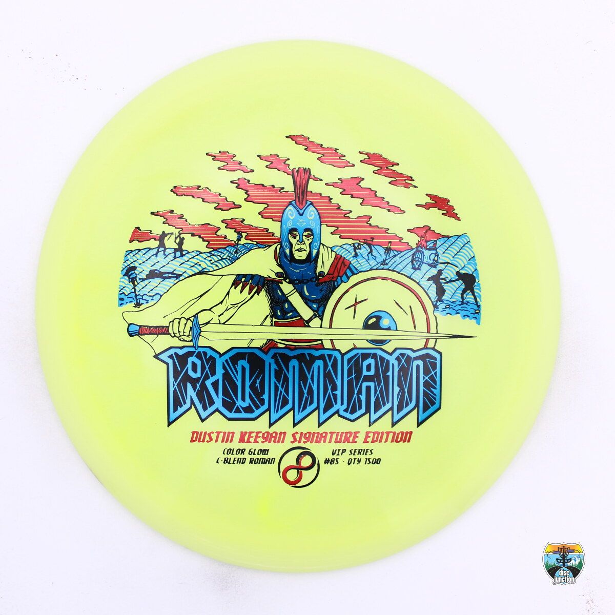 Infinite Discs C-Blend Glow Roman VIP Series #85 Signature Edition Dustin Keegan, Manufacturer Weight Range: 170-172 Grams, Color: Yellow, Serial Number: 0000-0321