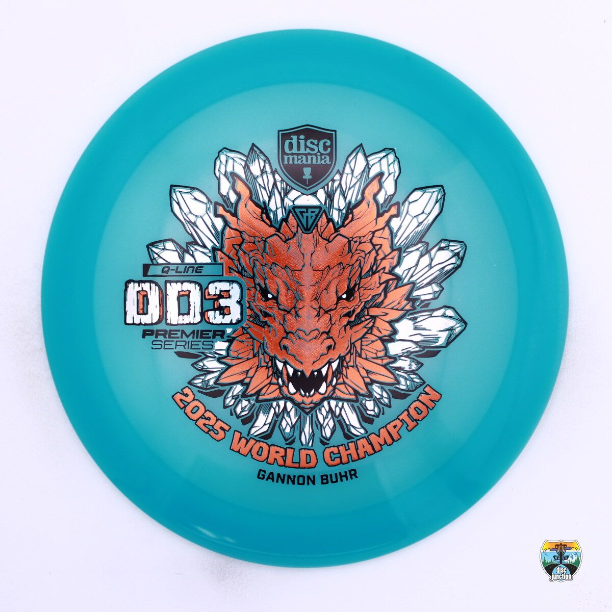Discmania Q-Line DD3 Premier Series Gannon Buhr 2025 World Champion, Manufacturer Weight Range: 173+ Grams, Color: Blue, Serial Number: 0525-0009