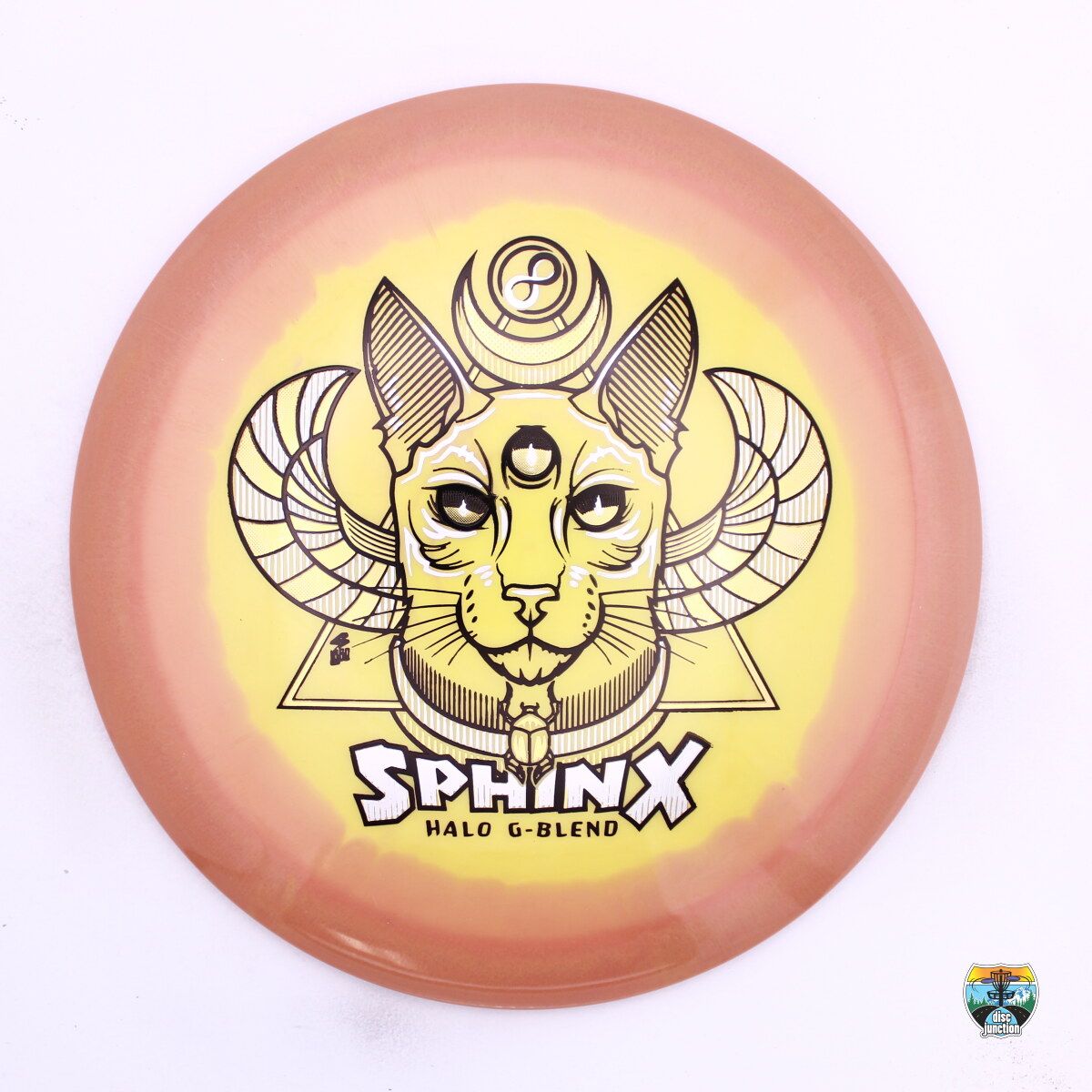 Infinite Discs Halo G-Blend Sphinx, Manufacturer Weight Range: 173-176 Grams, Color: Yellow/Orange, Serial Number: 0526-0067