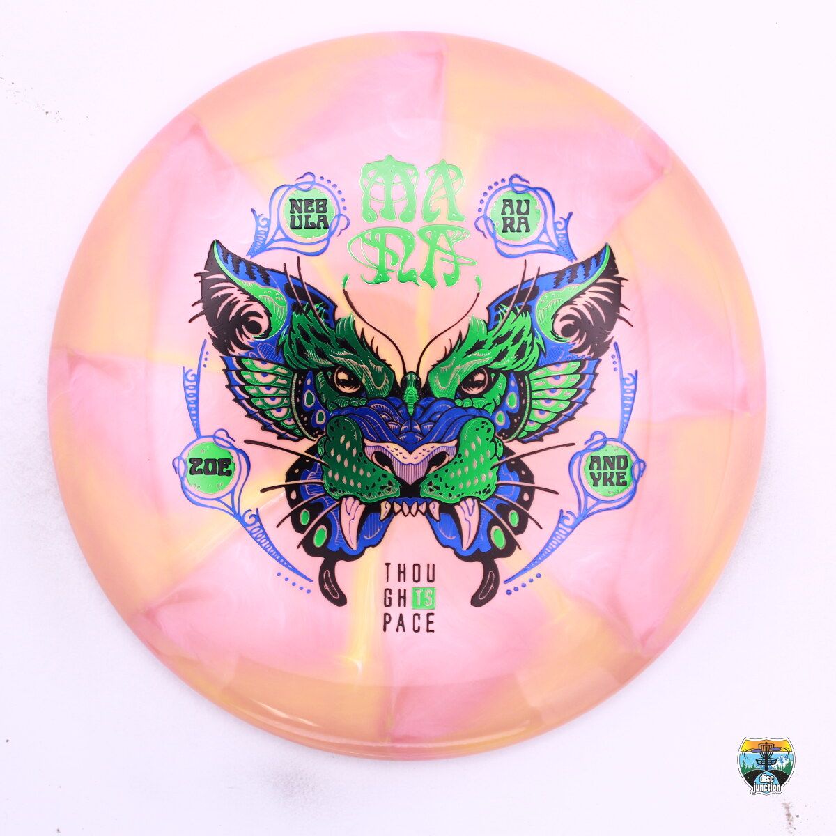 Thought Space Athletics Nebula Aura Mana Signature Series Zoe AnDyke, Manufacturer Weight Range: 177+ Grams, Color: Pink/Orange, Serial Number: 0526-0161