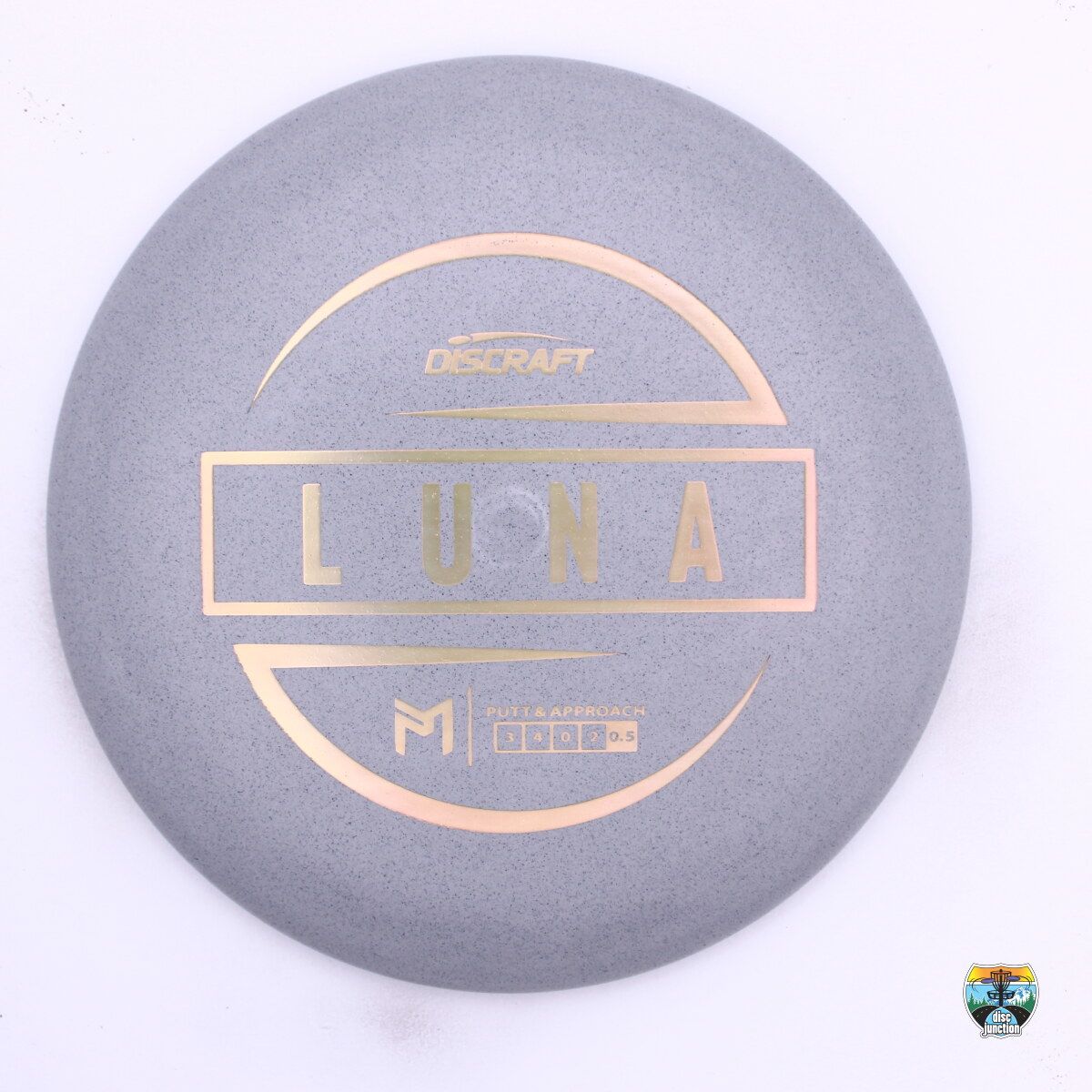 Discraft Rubber Blend Luna Paul McBeth, Manufacturer Weight Range: 173-174 Grams, Color: Grey, Serial Number: 0514-0068