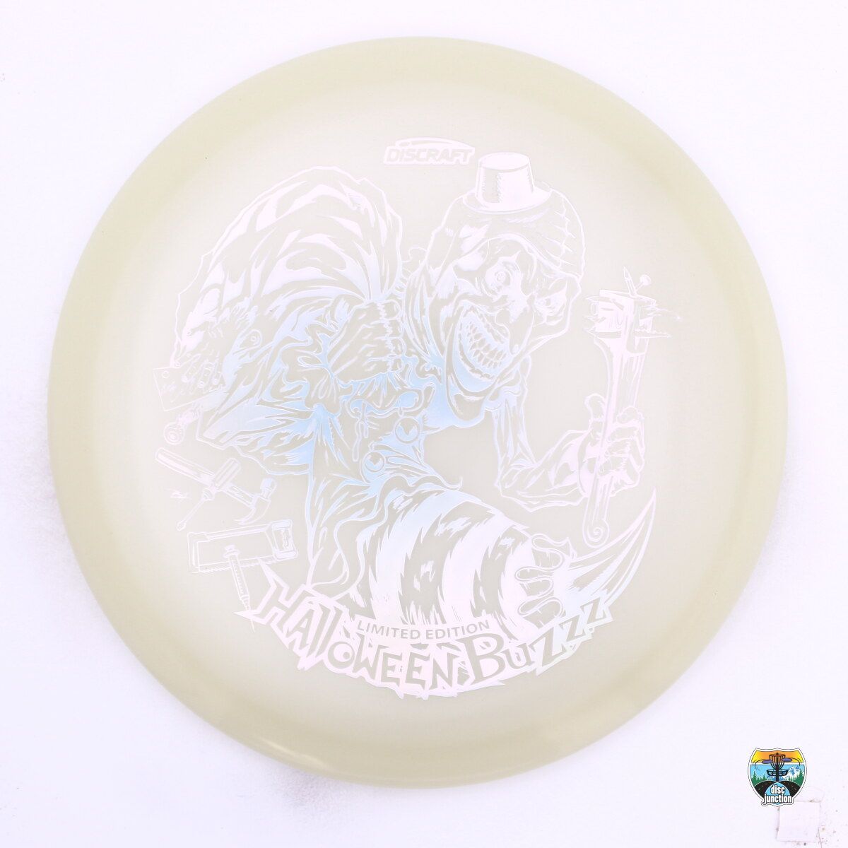 Discraft Mega-Glo Buzzz 2025 Halloween Single Foil, Manufacturer Weight Range: 175-176 Grams, Color: Glow, Serial Number: 0532-0039