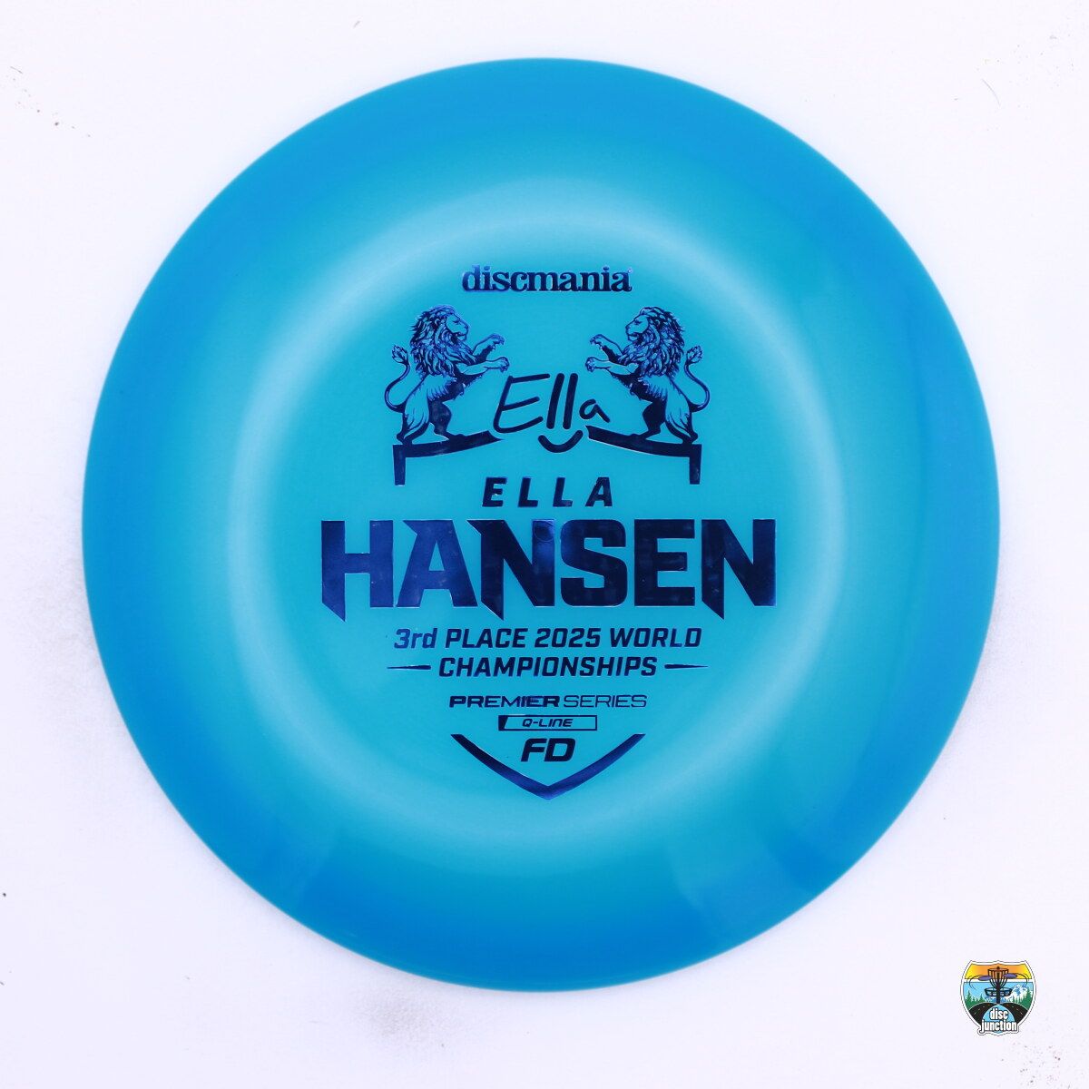 Discmania Q-Line FD Premier Series Ella Hansen 3rd Place 2025 World Championships, Manufacturer Weight Range: 173+ Grams, Color: Blue, Serial Number: 0547-0001