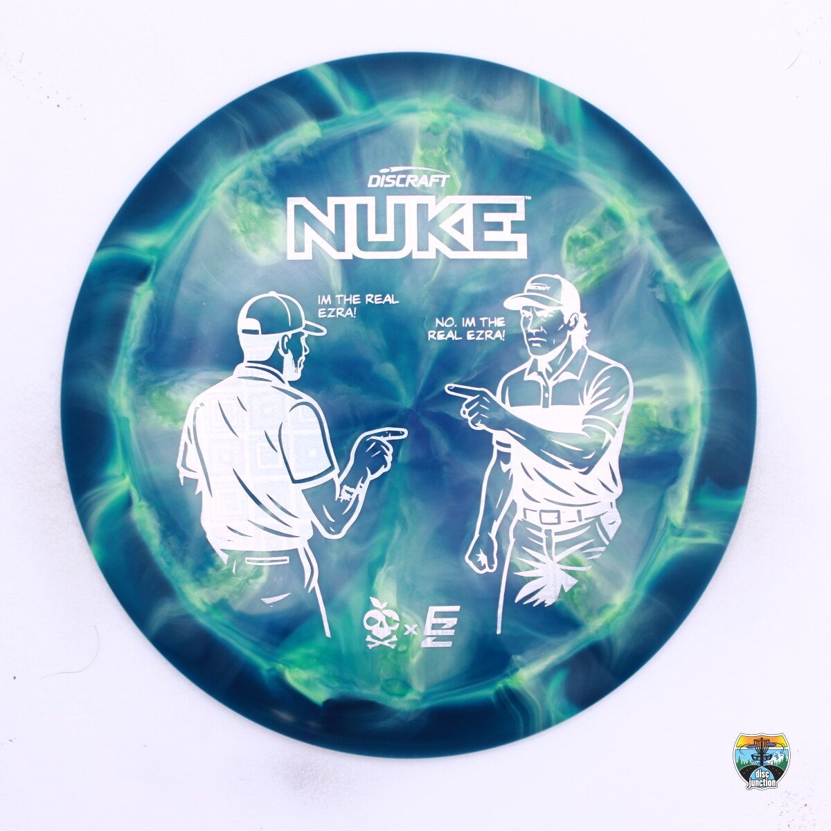 Discraft ESP Swirl Nuke Ezra vs. Ezra, Manufacturer Weight Range: 173-174 Grams, Color: Blue, Serial Number: 0551-0001