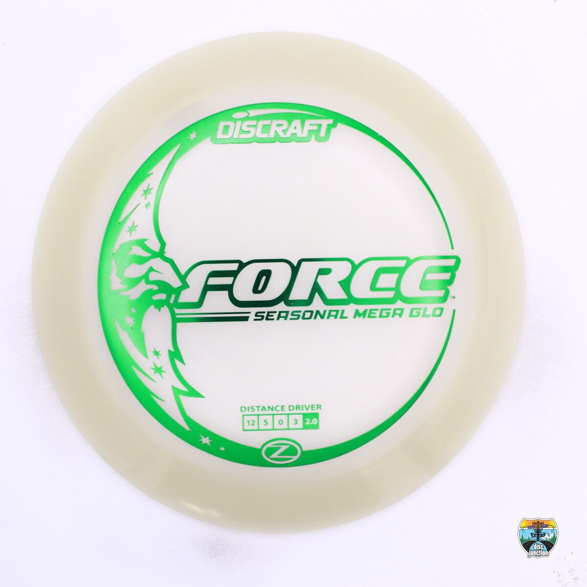 Discraft Mega Glo Z Force Seasonal Mega Glo 2025, Manufacturer Weight Range: 173-174 Grams, Color: Glow, Serial Number: 0551-0048