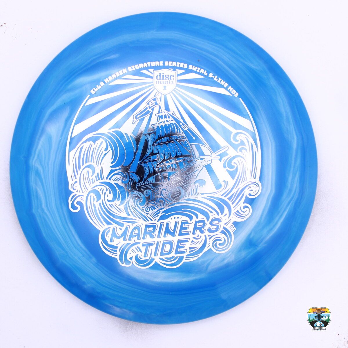 Discmania Swirly S-Line MD3 Signature Series Ella Hansen Mariners Tide, Manufacturer Weight Range: 177+ Grams, Color: Blue, Serial Number: 0554-0010