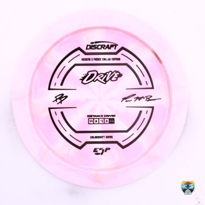 Discraft ESP Swirl Colorshift Drive Paige Pierce x Paul McBeth Collab Bottom Stamp