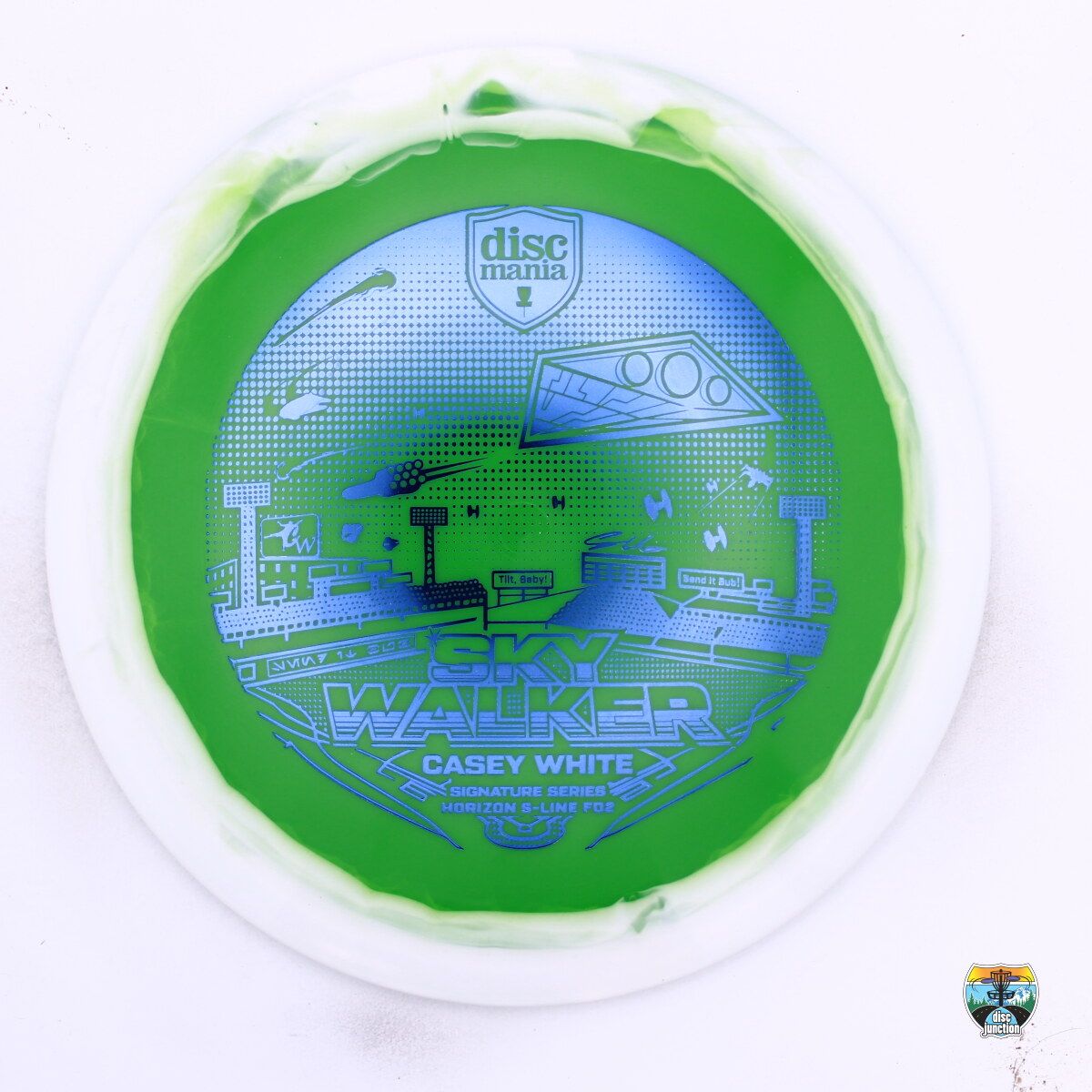 Discmania Horizon S-Line FD2 Signature Series Casey White Sky Walker 3, Manufacturer Weight Range: 173+ Grams, Color: Green/White, Serial Number: 0568-0007