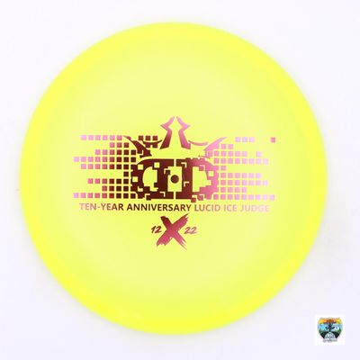 Dynamic Discs Lucid-Ice Judge 10 Year Anniversary Stamp