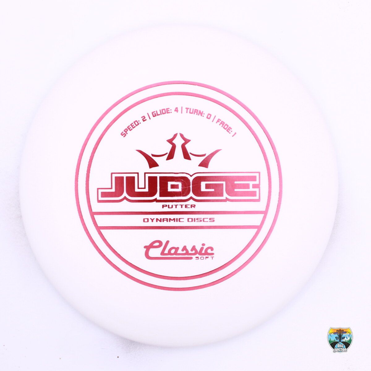 Dynamic Discs Classic Soft Judge, Manufacturer Weight Range: 173+ Grams, Color: White, Serial Number: 0524-0029
