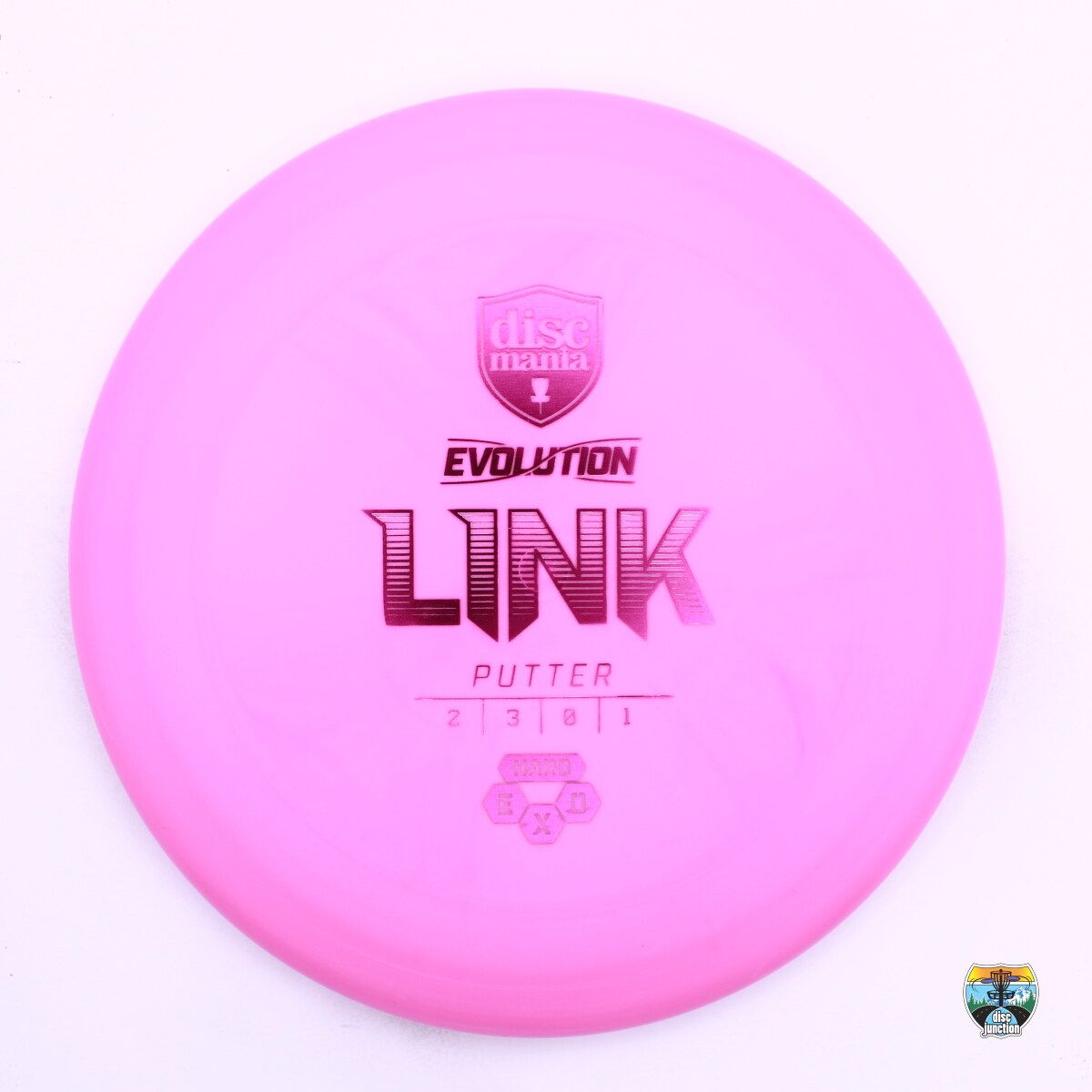 Discmania Hard Exo Evolution Link, Manufacturer Weight Range: 173+ Grams, Color: Pink, Serial Number: 0475-0001