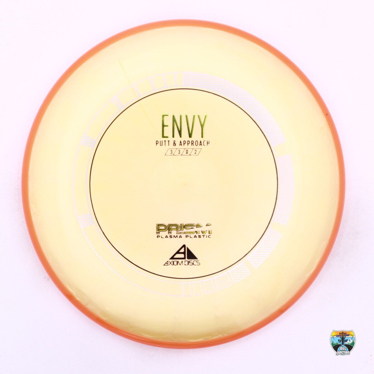 Axiom Prism Plasma Envy, Manufacturer Weight Range: 170-175 Grams, Color: Yellow/Orange, Serial Number: 0348-0092