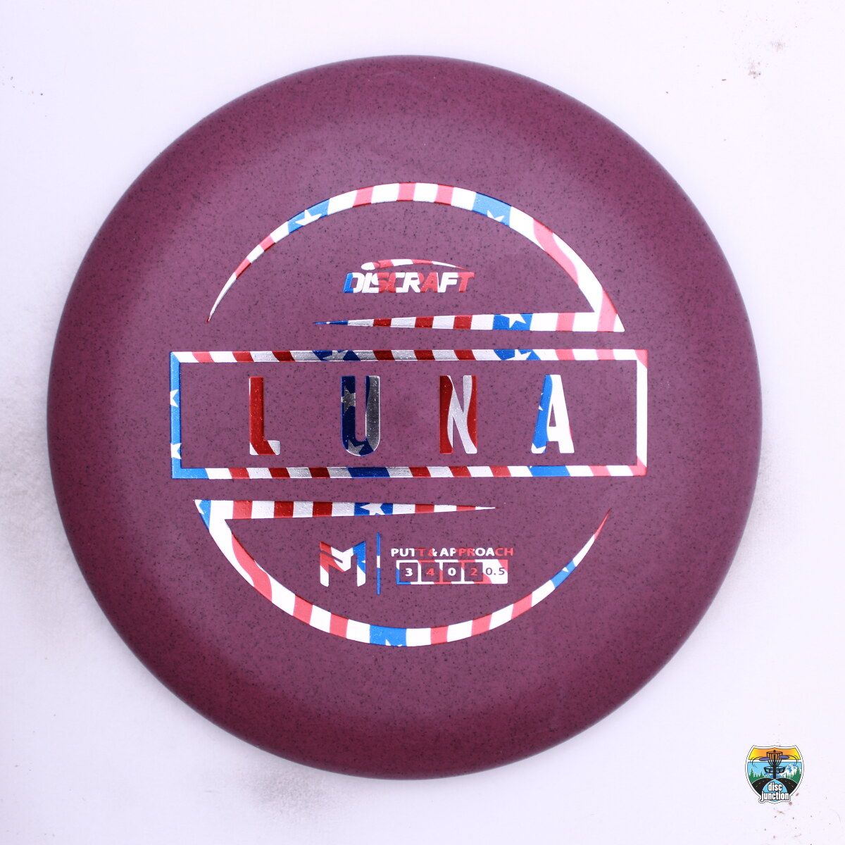 Discraft Rubber Blend Luna Paul McBeth, Manufacturer Weight Range: 173-174 Grams, Color: Purple, Serial Number: 0610-0107