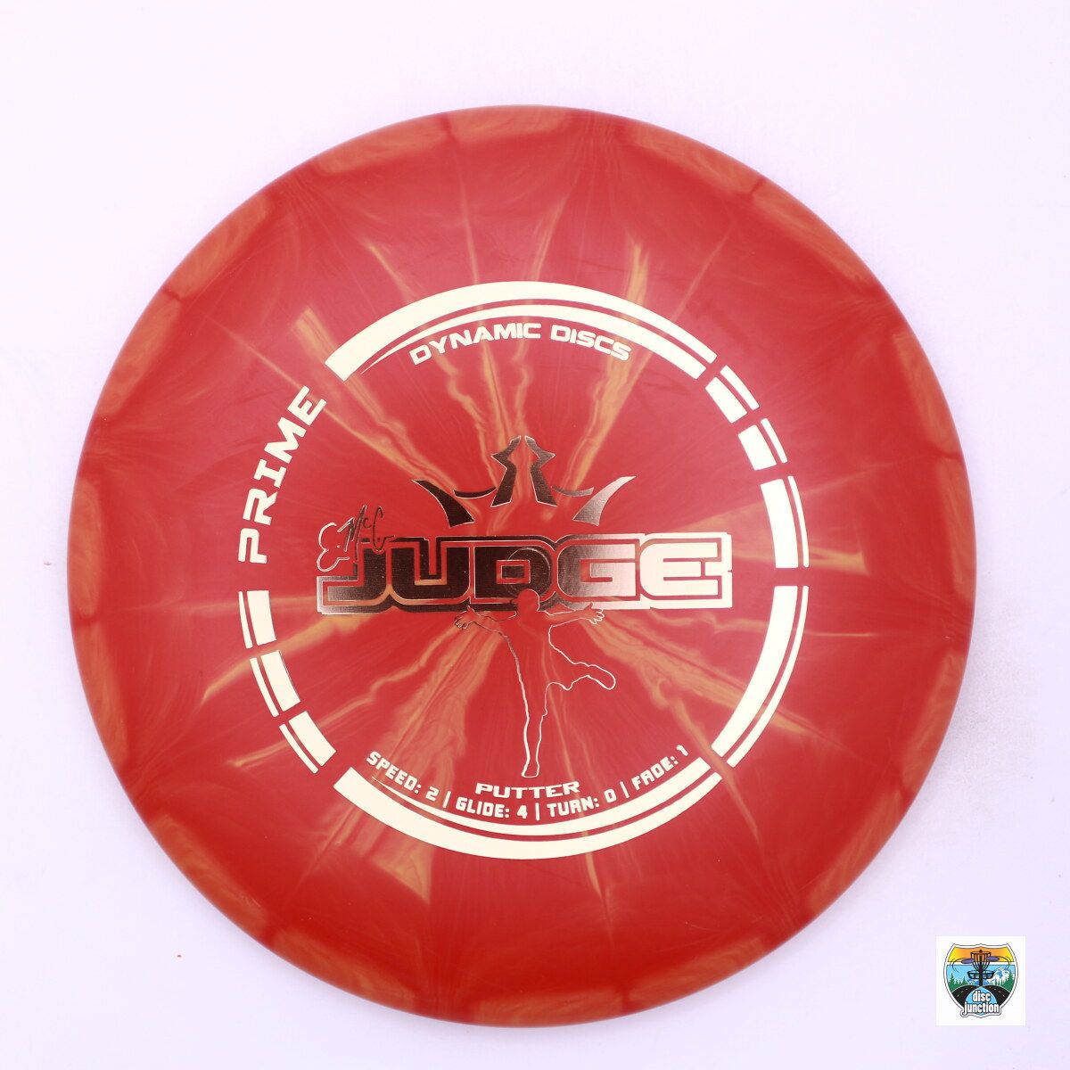 Dynamic Discs Prime Burst EMAC Judge, Manufacturer Weight Range: 173-176 Grams, Color: Red, Serial Number: 0002-0649