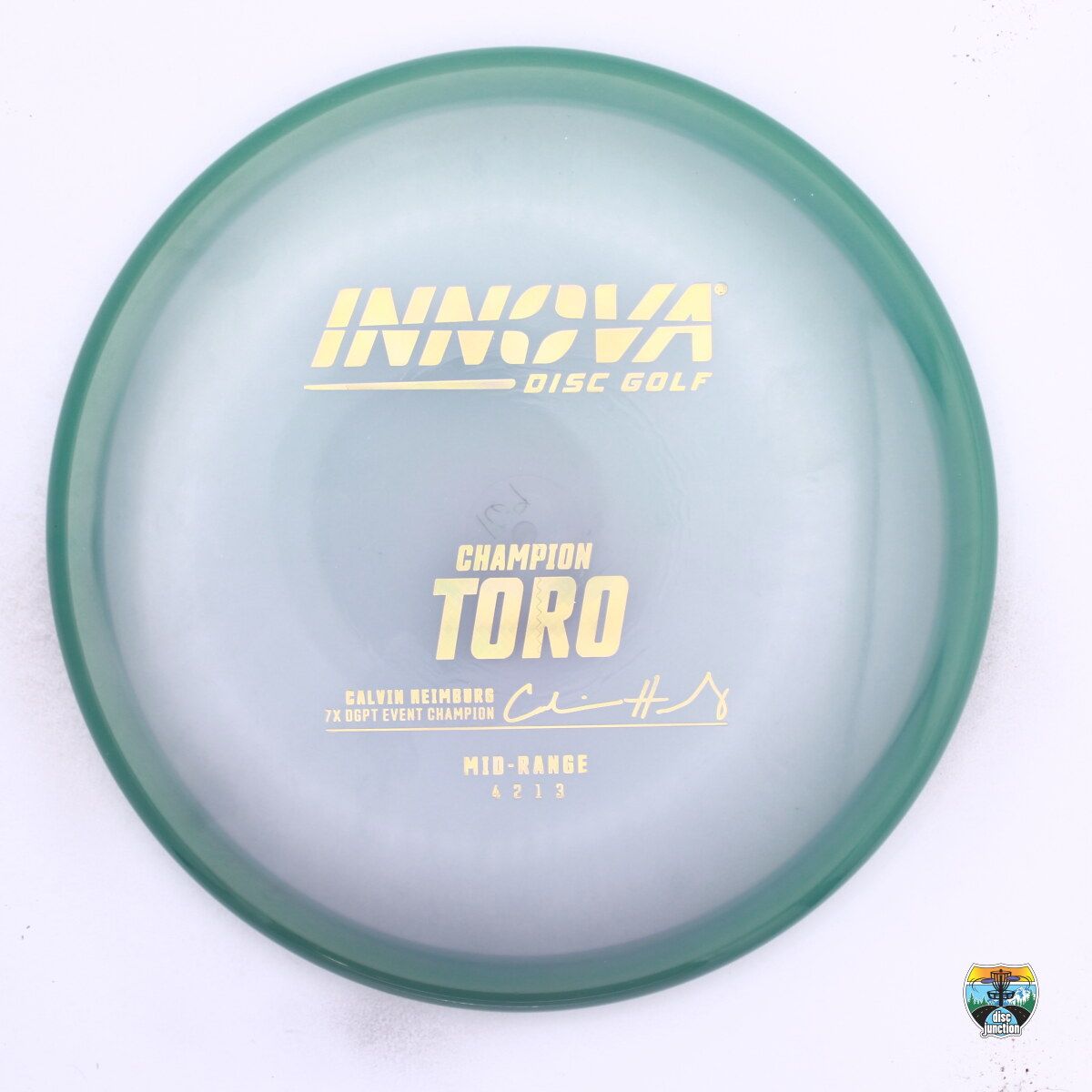 Innova Champion Toro Signature Series Calvin Heimburg, Manufacturer Weight Range: 165-169 Grams, Color: Green, Serial Number: 0389-0105