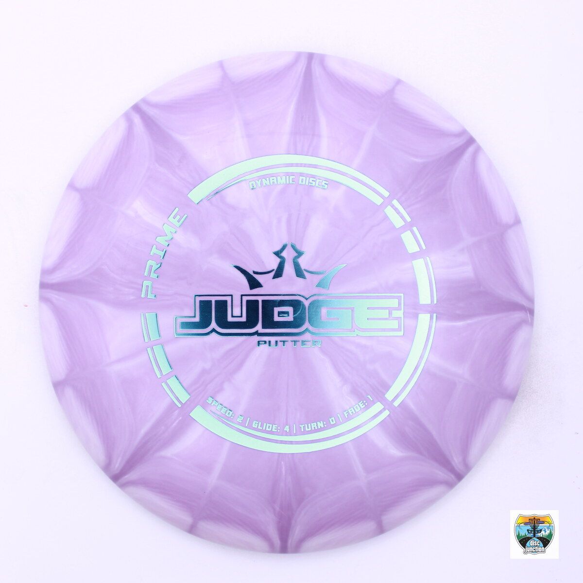 Dynamic Discs Prime Burst Judge, Manufacturer Weight Range: 173-176 Grams, Color: Purple, Serial Number: 0002-0655