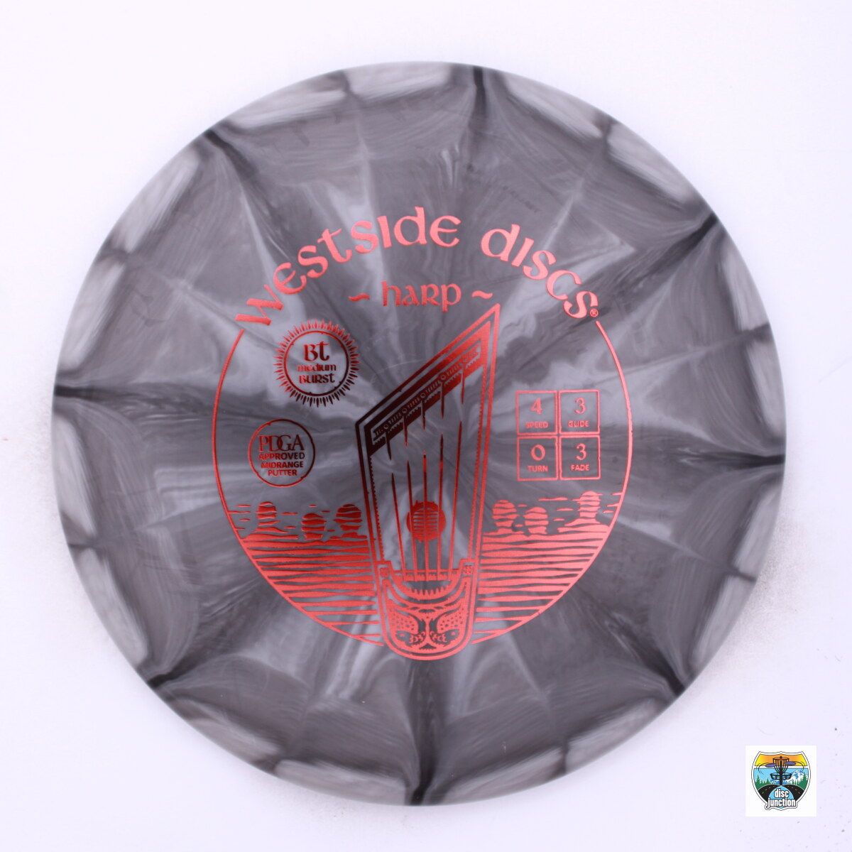 Westside Discs BT Medium Burst Harp, Manufacturer Weight Range: 173-176 Grams, Color: Grey, Serial Number: 0002-1226
