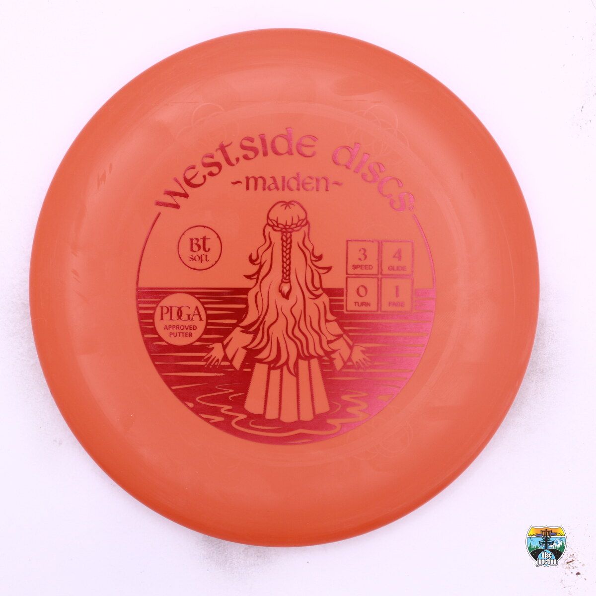 Westside Discs BT Soft Maiden, Manufacturer Weight Range: 173+ Grams, Color: Orange, Serial Number: 0391-0039