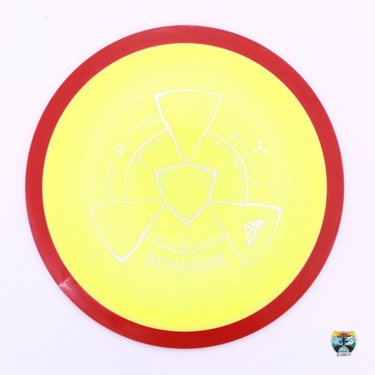 Axiom Neutron Mayhem, Manufacturer Weight Range: 170-175 Grams, Color: Yellow/Red, Serial Number: 0015-0145