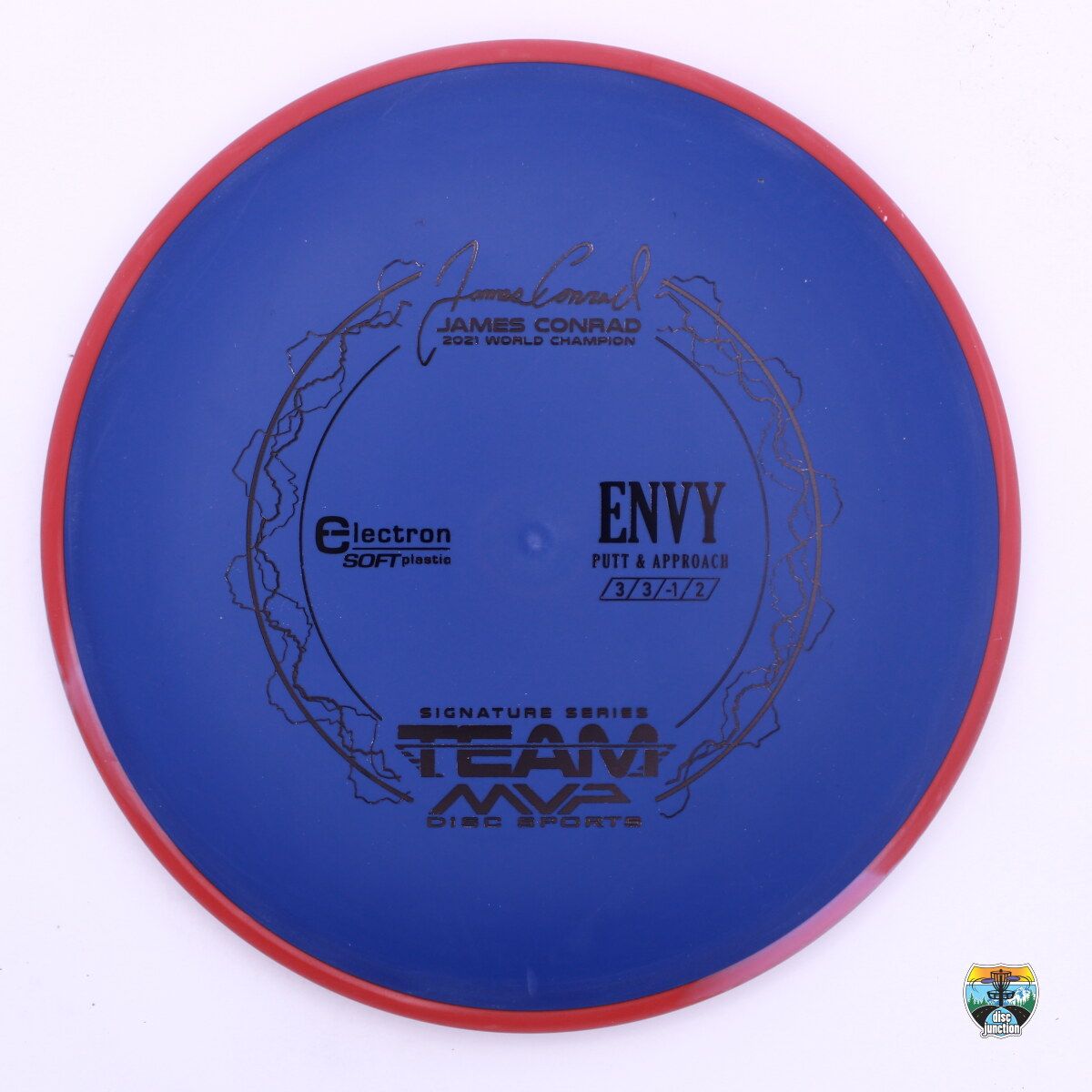 Axiom Electron Soft Envy Signature Series James Conrad, Manufacturer Weight Range: 170-175 Grams, Color: Blue/Red, Serial Number: 0401-0047