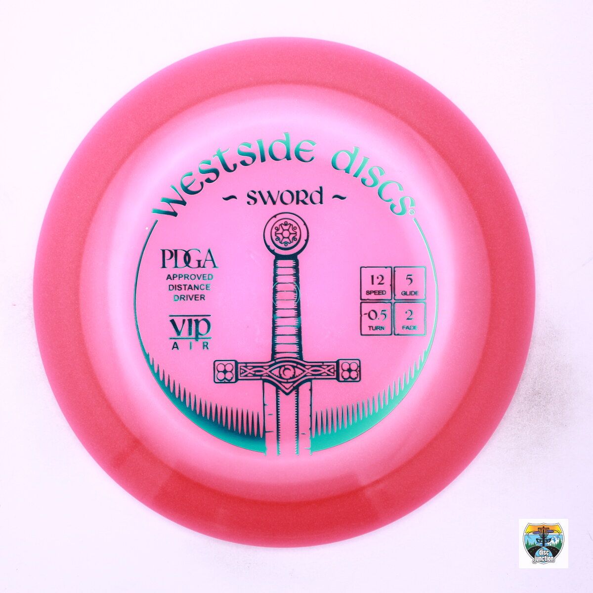 Westside Discs VIP Air Sword, Manufacturer Weight Range: 155-159 Grams, Color: Pink, Serial Number: 0002-1409