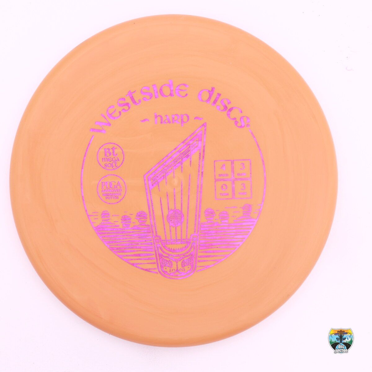 Westside Discs BT Megasoft Harp, Manufacturer Weight Range: 173+ Grams, Color: Orange, Serial Number: 0709-0088