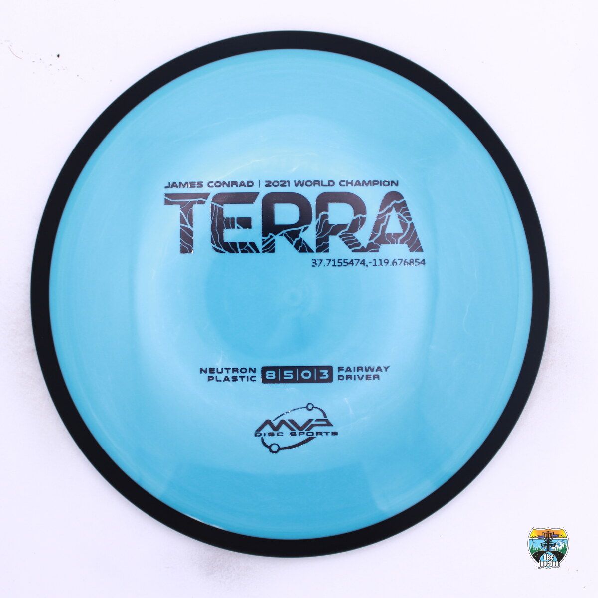 MVP Neutron Terra James Conrad 2021 World Champion, Manufacturer Weight Range: 170-175 Grams, Color: Blue/Black, Serial Number: 0573-0256