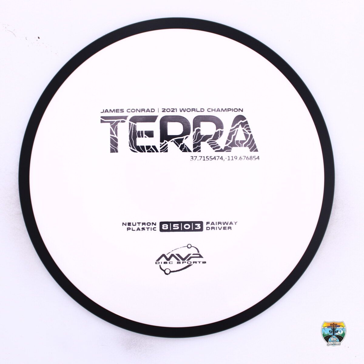 MVP Neutron Terra James Conrad 2021 World Champion, Manufacturer Weight Range: 170-175 Grams, Color: White/Black, Serial Number: 0573-0260