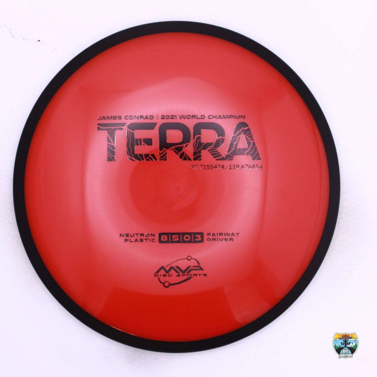 MVP Neutron Terra James Conrad 2021 World Champion, Manufacturer Weight Range: 170-175 Grams, Color: Red/Black, Serial Number: 0573-0258