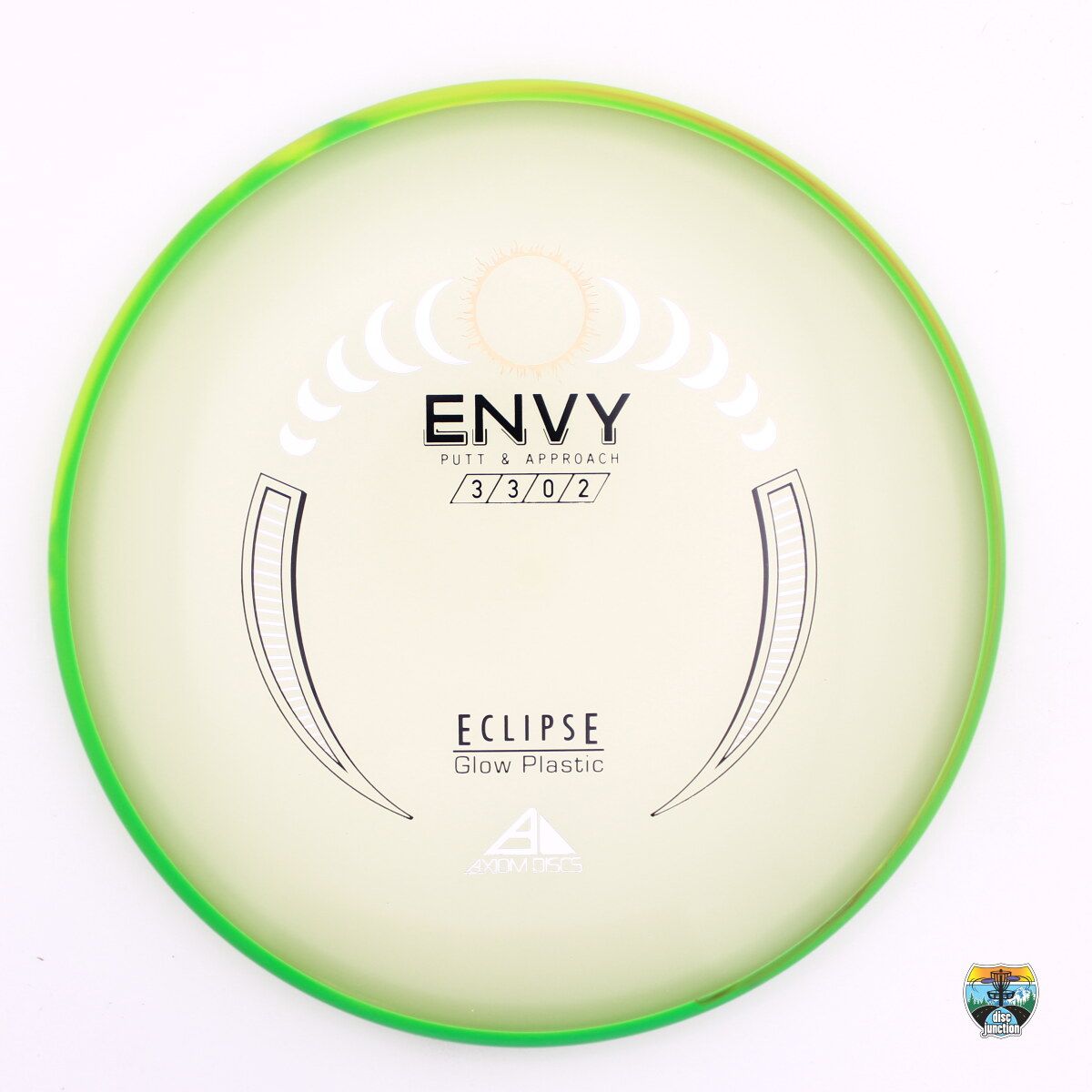 Axiom Eclipse Envy, Manufacturer Weight Range: 170-175 Grams, Color: Glow/Green, Serial Number: 0684-0008