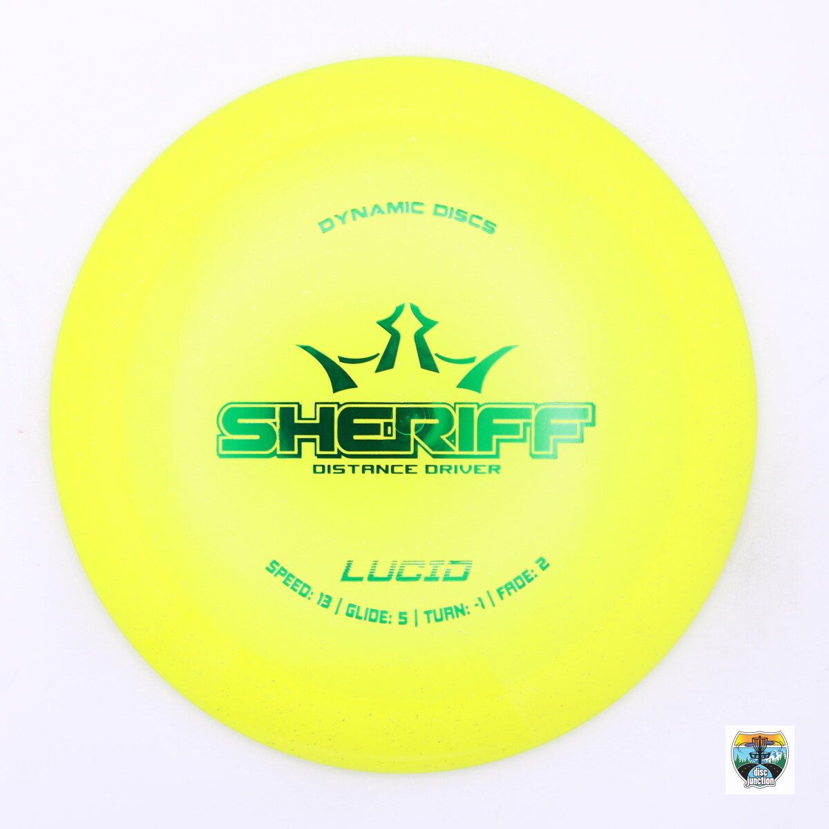Dynamic Discs Lucid Sheriff, Manufacturer Weight Range: 173-176 Grams, Color: Yellow, Serial Number: 0002-0541