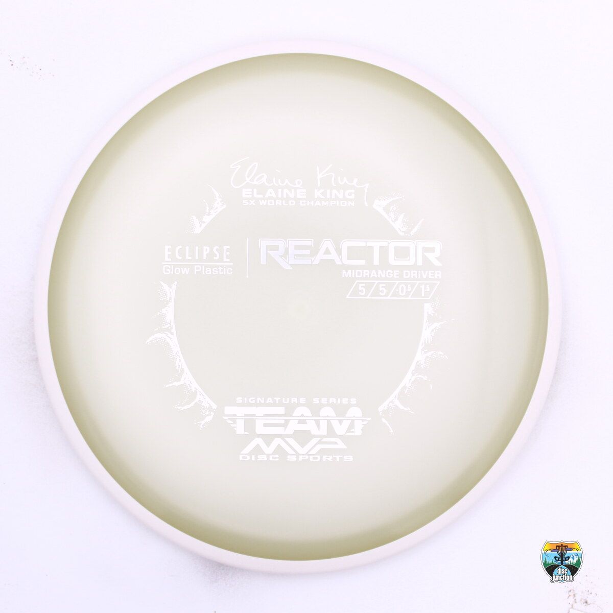 MVP Eclipse Reactor Signature Series Elaine King 5x, Manufacturer Weight Range: 176-179 Grams, Color: Glow/White, Serial Number: 0528-0100