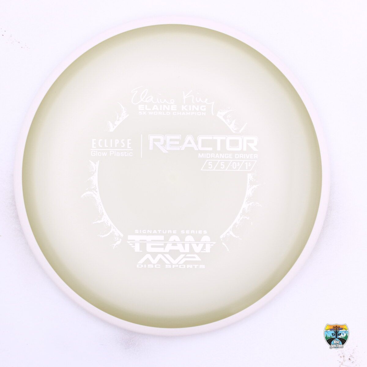 MVP Eclipse Reactor Signature Series Elaine King 5x, Manufacturer Weight Range: 176-179 Grams, Color: Glow/White, Serial Number: 0528-0091